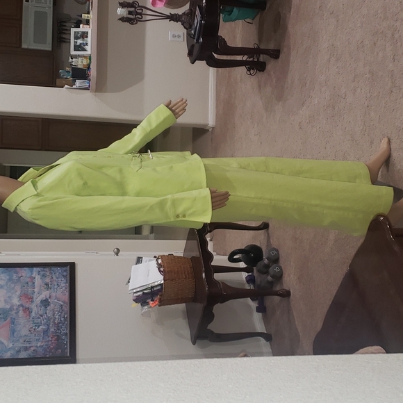 Vintage Connie Howard 6 neon green high waisted pantsuit - Picture 9 of 14